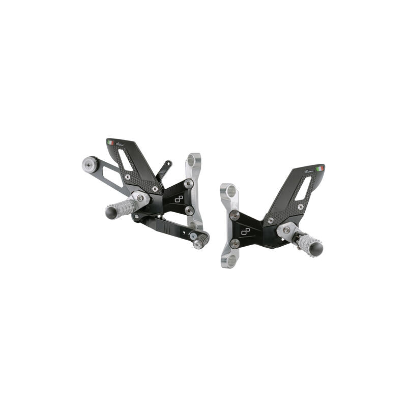 Lightech Pedane Regolabili con Poggia piedi Fissi per Bmw M 1000 R - S 1000 R - 2021 - 2025