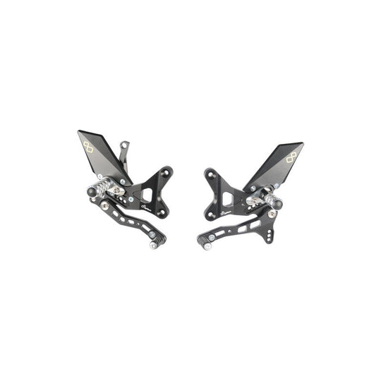 Lightech Pedane Regolabili Con Poggia Piedi Fissi per Kawasaki ZX10R 2011-2015