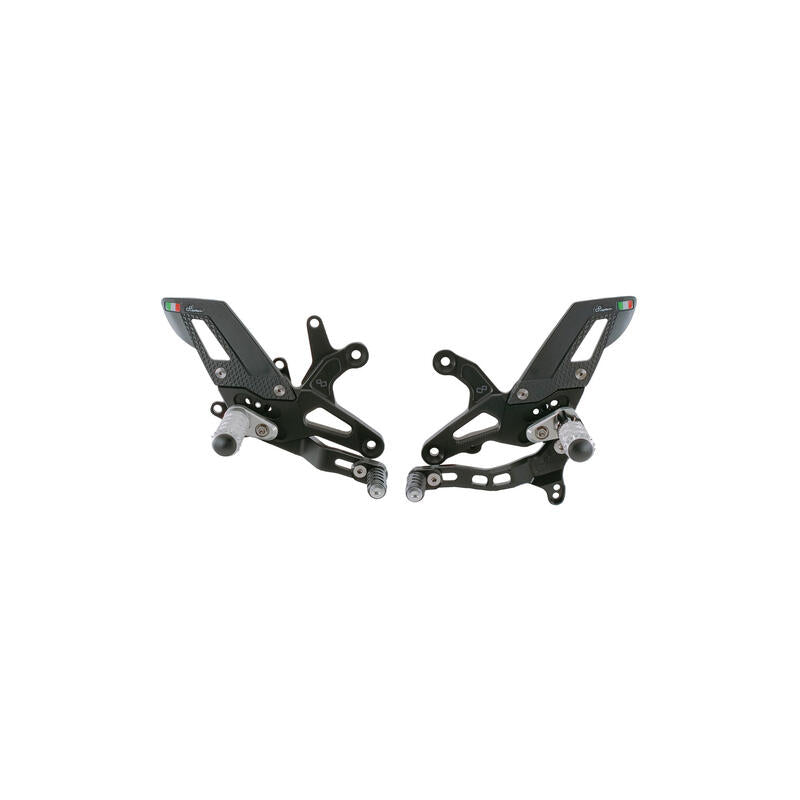 Lightech Pedane Regolabili Con Poggiapiedi Snodati , Cambio Diritto per Kawasaki ZX6R-636 2005-2024