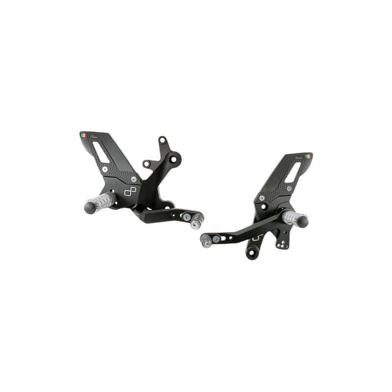 Lightech Pedane Regolabili con Poggia piedi Fissi per Kawasaki Ninja 400 - 500 - Z400 - Z500  2018 -2025