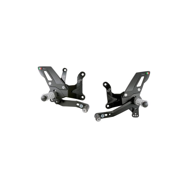 Lightech Pedane Regolabili Con Poggia Piedi Fissi - TRACK USE per Kawasaki Zx4RR- 2024