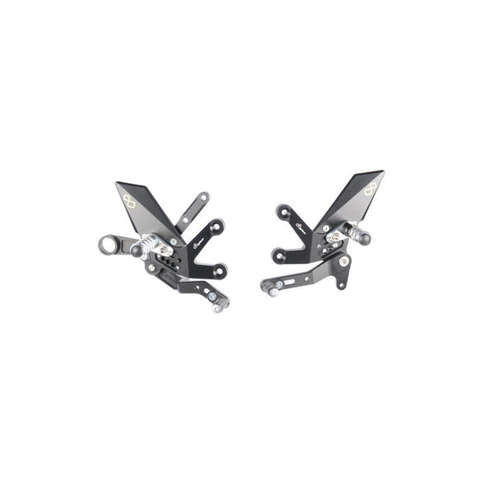 Lightech Pedane Regolabili con Poggia piedi Fissi per Suzuki GSX-S 1000 2015-2020
