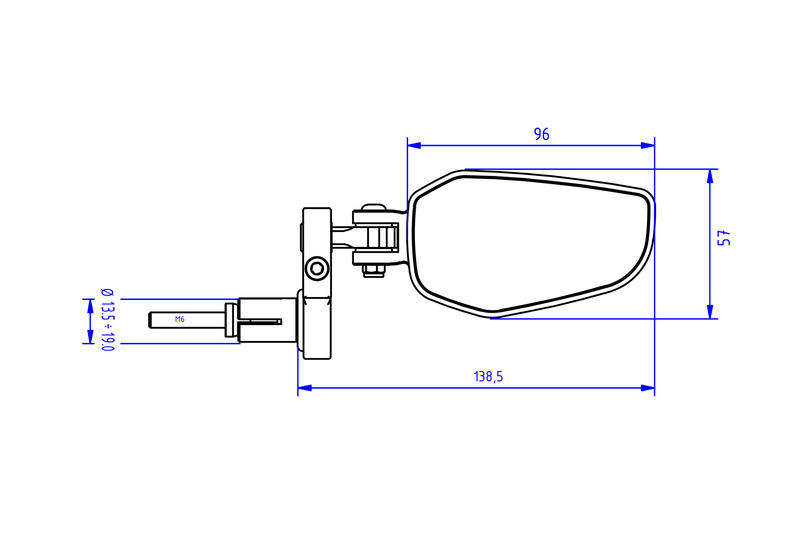 CNC RACING Specchio bar-end EVO - destro