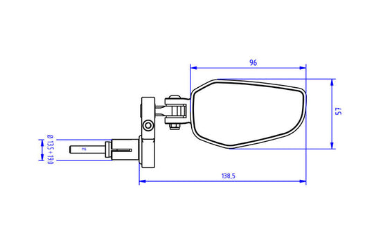 CNC RACING Specchio bar-end EVO - destro