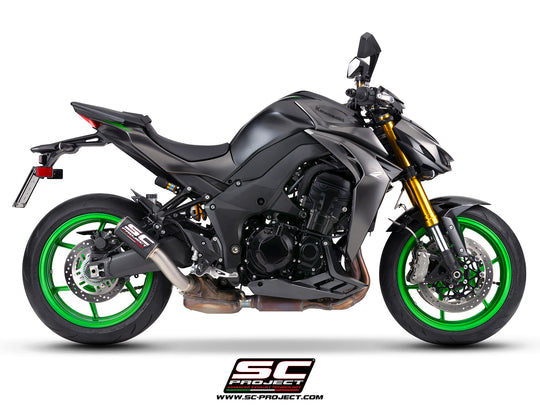 Terminali di scarico SC-Project CR-T carbonio, con rete parasassi per kawasaki Z1100 / Z1100 SE 2026> (Copia) (Copia)