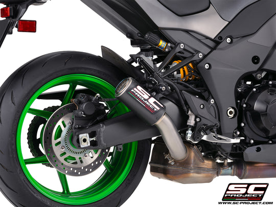Terminali di scarico SC-Project CR-T carbonio, con rete parasassi per kawasaki Z1100 / Z1100 SE 2026> (Copia) (Copia)