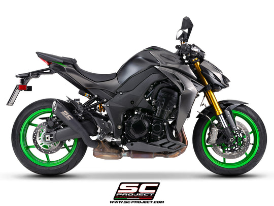 Terminali di scarico SC-Project  S1 nero opaco per kawasaki Z1100 / Z1100 SE 2026>