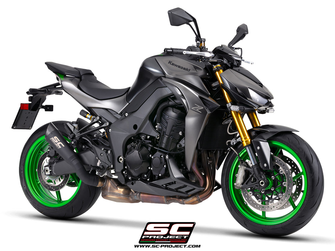 Terminali di scarico SC-Project  S1 nero opaco per kawasaki Z1100 / Z1100 SE 2026>
