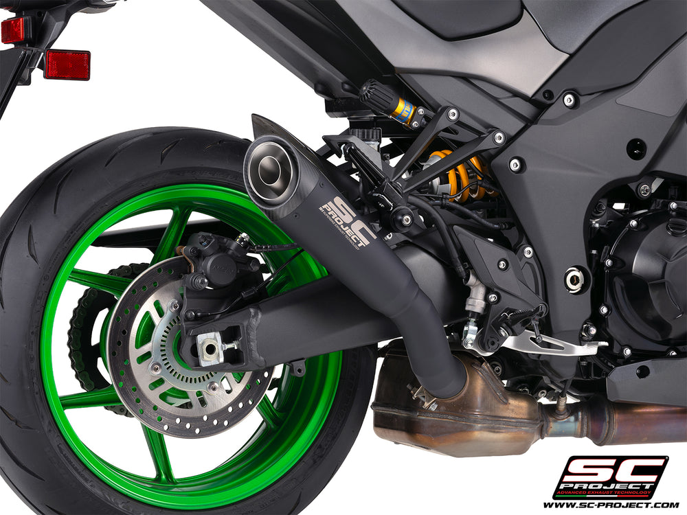 Terminali di scarico SC-Project  S1 nero opaco per kawasaki Z1100 / Z1100 SE 2026>