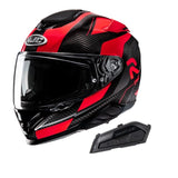 Casco Hjc serie Rpha 71 e F-71 con interfono Smart Hjc Flat 21B specifico