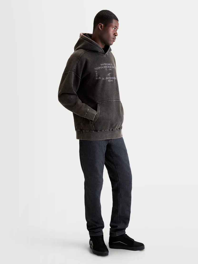 Felpa Alpinestars Con Cappuccio Infinite Washed Oversized