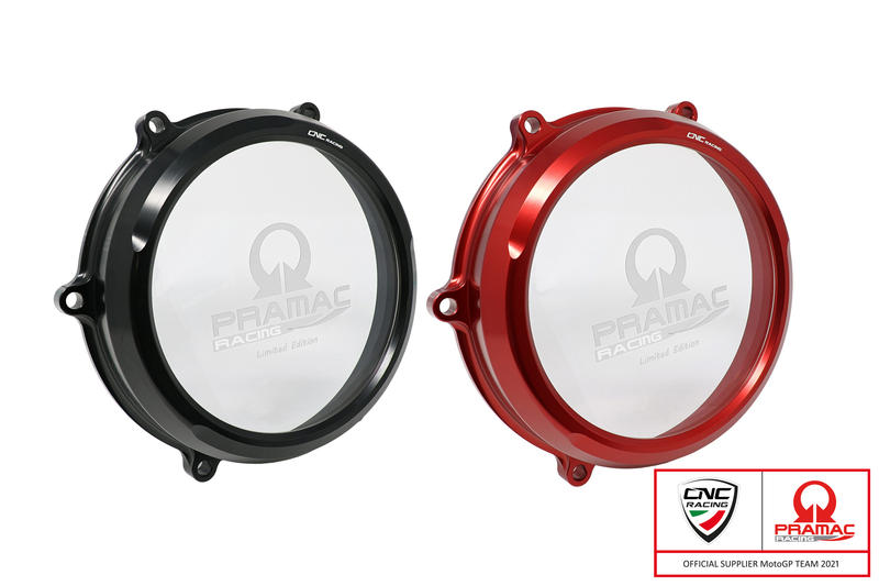 CNC RACING Carter trasparente per frizioni ad olio Ducati Panigale V4 - Pramac Racing Limited Edition