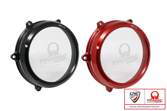 CNC RACING Carter trasparente per frizioni ad olio Ducati Panigale V4 - Pramac Racing Limited Edition