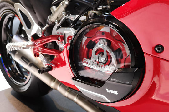 CNC RACING Carter trasparente per frizioni ad olio Ducati Panigale V4 - Pramac Racing Limited Edition