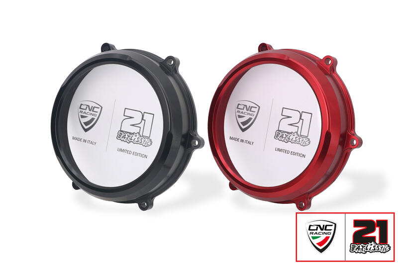 CNC RACING Carter trasparente per frizioni ad olio Ducati Panigale V4 - Troy Bayliss Limited Edition