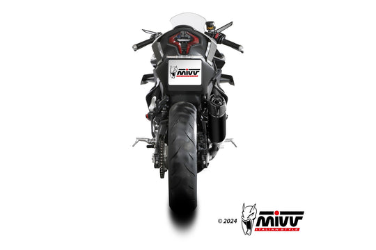 Terminale di scarico  Mivv per CF MOTO AK-1 INOX nero con coppa in carbonio omologato 2023/24