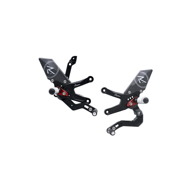 Lightech Pedane Regolabili R Version, Cambio Rovesciato per Kawasaki ZX10R 2021-2024