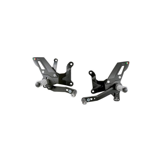 Pedane Lightech Regolabili Con Poggia Piedi Fissi per Kawasaki NINJA ZX-4RR 2024-