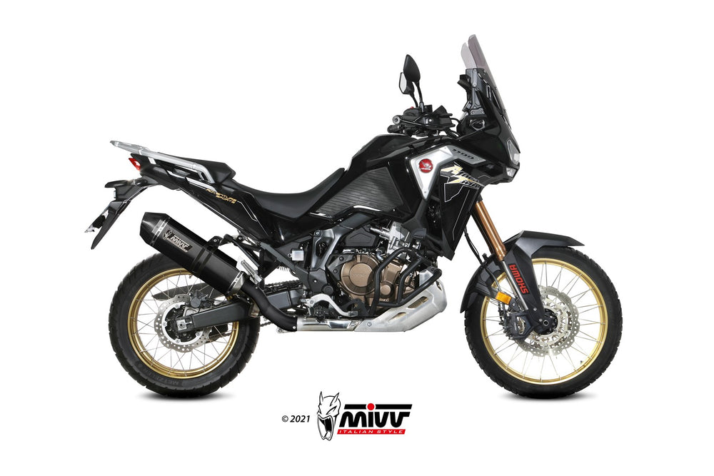 Terminale di scarico Mivv SPEED EDGE INOX - NERO per Honda CRF Africa Twin 1100 2025
