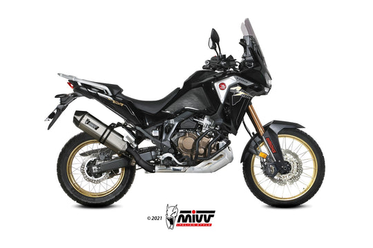 Terminale di scarico Mivv SPEED EDGE INOX - NERO per Honda CRF Africa Twin 1100 2025