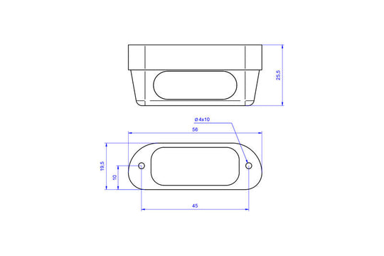 CNC RACING Luce targa led PRO in alluminio