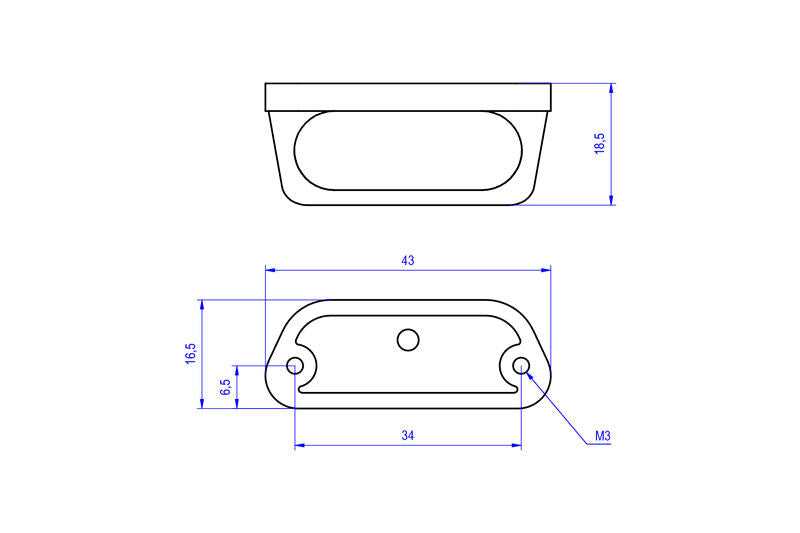 CNC RACING Luce targa led MINI
