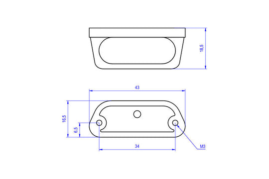 CNC RACING Luce targa led MINI