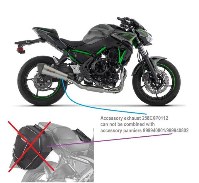 258EXP0112 Scarico completo Arrow Full system EU5+ Kawasaki Z650 Ninja 650 2024/2025