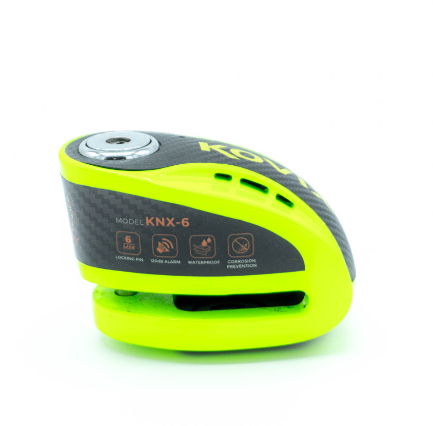 Bloccadisco Kovix mini CB - Perno 6 mm - Fluo Verde