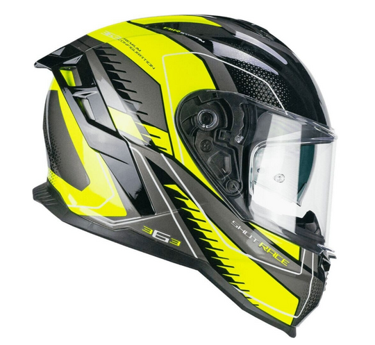 Casco Integrale Cgm 363G Shot Race Nero Giallo Fluo