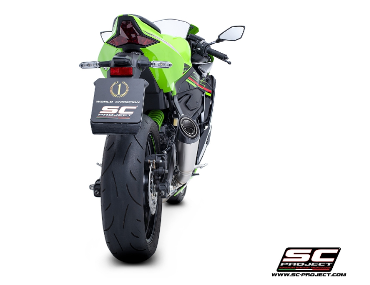 Terminale SC-Project  NON OMOLOGATO modello S1 titanio per Kawasaki Ninja zx-4R-RR 2024>