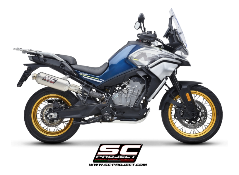 Terminale SC-Project modello Rally Raid  titanio per CF MOTO 800 MT 2025>