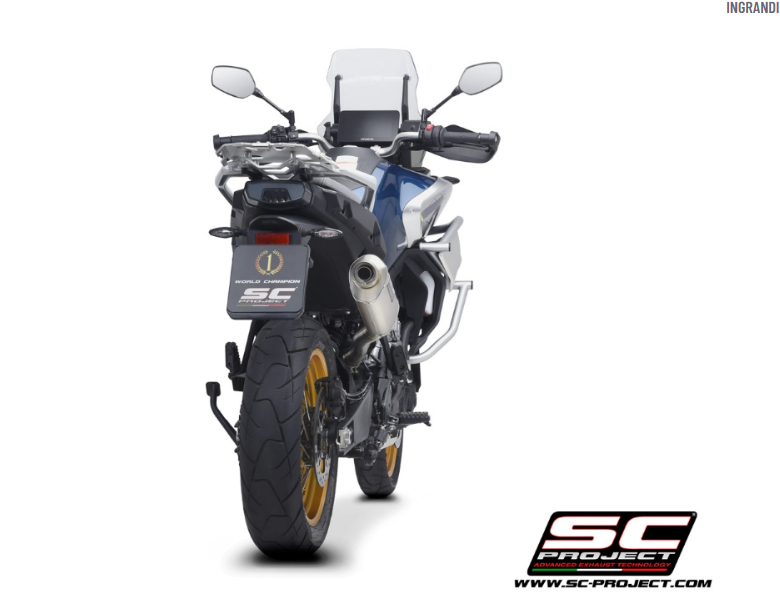 Terminale SC-Project modello Rally Raid  titanio per CF MOTO 800 MT 2025>