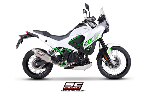 Terminale SC modello Rally Raid titanio per kawasaki kle 500 2026 omologato