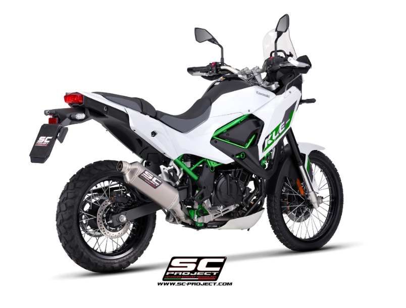 Terminale SC modello Rally Raid titanio per kawasaki kle 500 2026 omologato