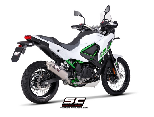 Terminale SC modello Rally Raid titanio per kawasaki kle 500 2026 omologato