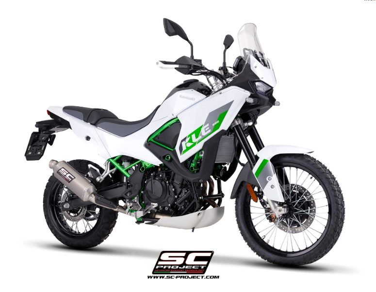 Terminale SC modello Rally Raid titanio per kawasaki kle 500 2026 omologato