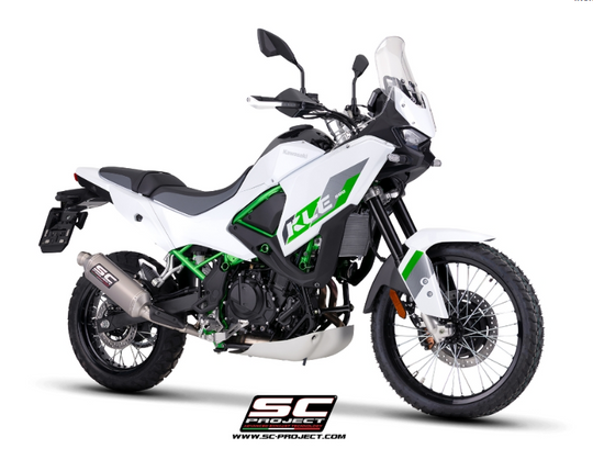 Terminale SC modello Rally Raid titanio per kawasaki kle 500 2026 omologato