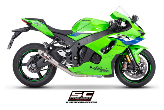 Terminale Sc modello GP70-R,, con raccordo decat per Kawasaki ZX10R/RR