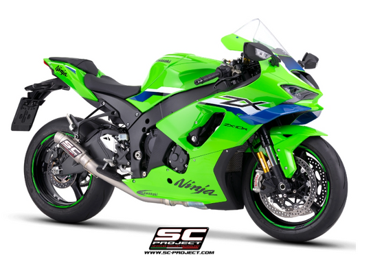 Terminale Sc modello GP70-R,, con raccordo decat per Kawasaki ZX10R/RR