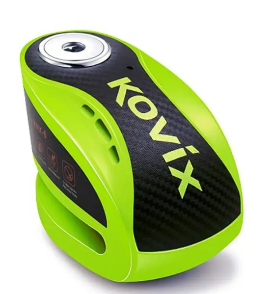 Bloccadisco Con Allarme Kovix KNX6-FG Verde Fluo