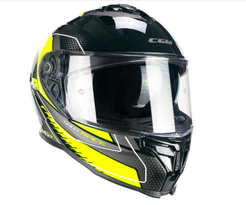 Casco Integrale Cgm 363G Shot Race Nero Giallo Fluo