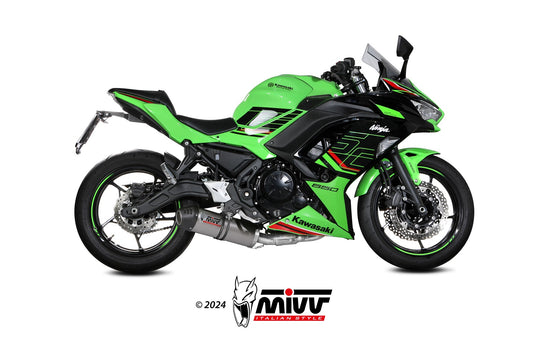 Impianro di scarico OMOLOGATO MIVV modello OVAL per Kawasaki Ninja 650  2024>2026