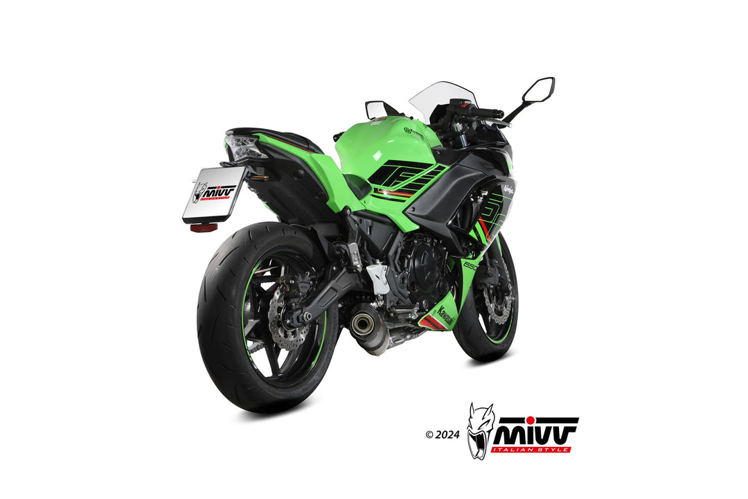 Impianro di scarico OMOLOGATO MIVV modello OVAL per Kawasaki Ninja 650  2024>2026