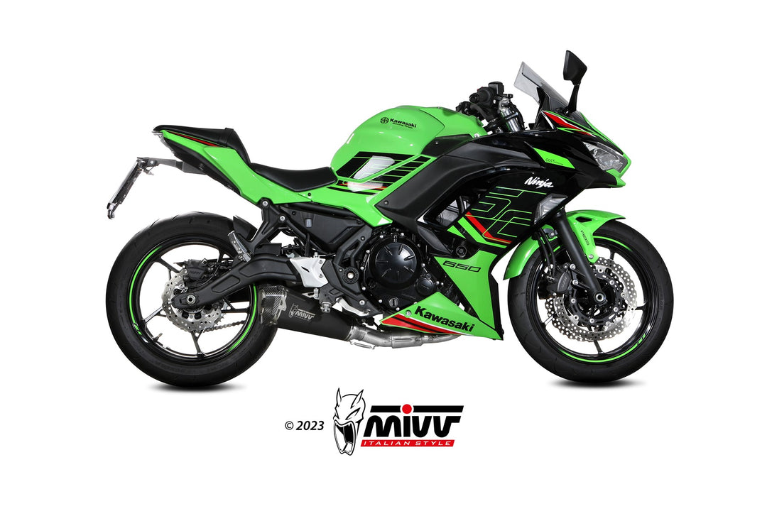Impianto di scarico MIVV  modello DELTA RACE per Kawasaki Ninja 650 2024>2026