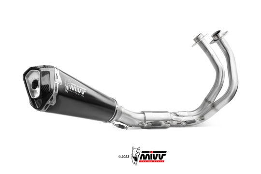 Impianto di Scarico Mivv DELTA RACE INOX NERO per Kawasaki Z650 2024>2025