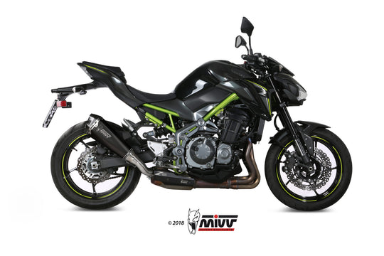 Terminale  di scrico MIVV DELTA RACE INOX NERO OMOLOGATO per  Kawasaki Z900 2020-2024