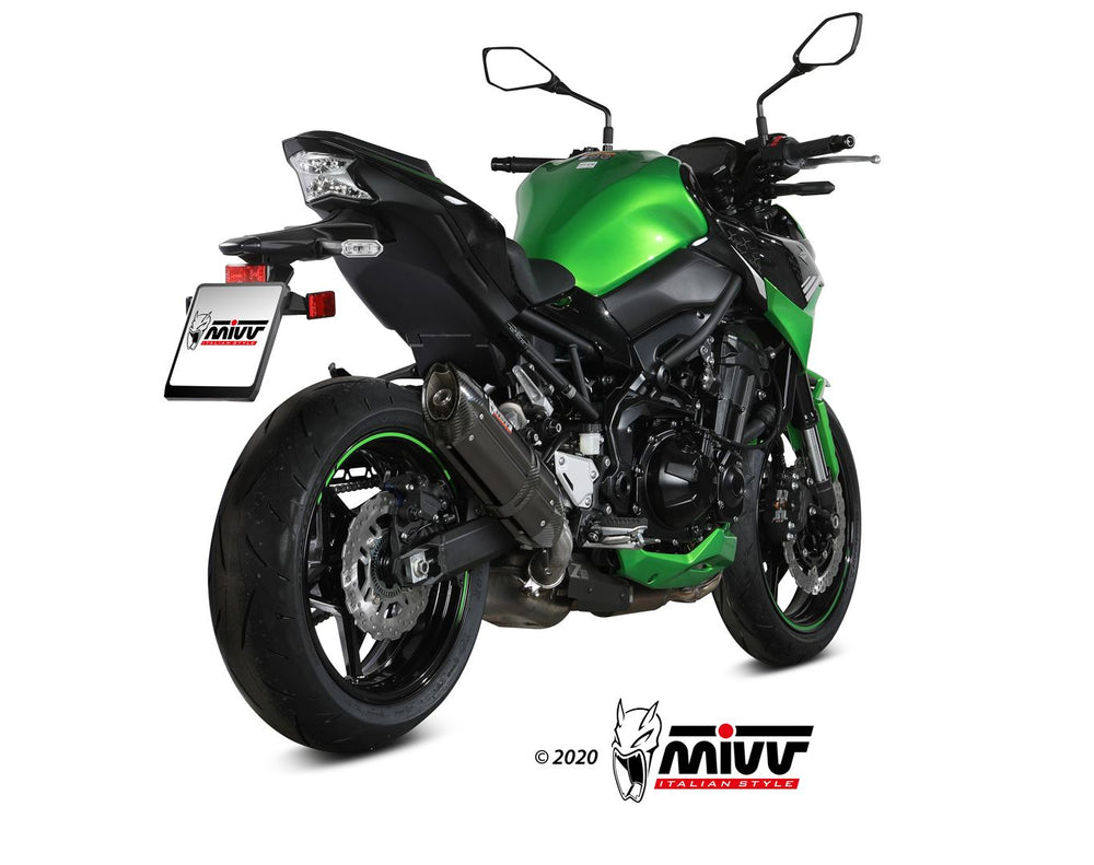 Terminale di scarico MIVV SUONO INOX NERO OMOLOGATO per Kawasaki Z900 2021-2024