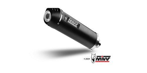 Terminale di scarico Mivv OVAL Carbonio con coppa in Carbonio per Kawasaki Versys 1000 dal 2019 al 2024