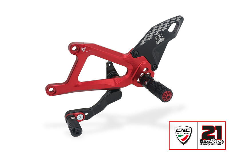 CNC RACING Pedane regolabili Ducati Panigale V4 - Troy Bayliss Limited Edition